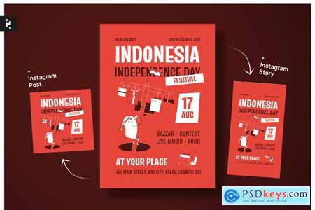 Indonesia Independence Day Festival Flyer