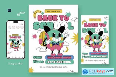 Supplies Back To School Day Flyer Template