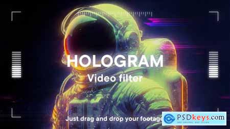 Hologram Video Filter Effect Template 53595483