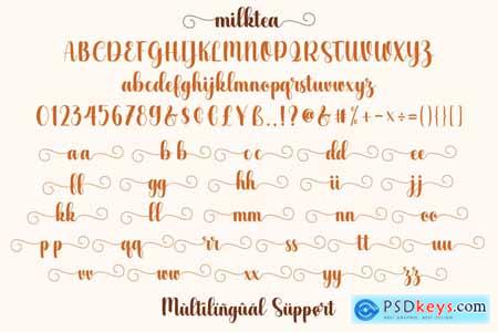 Milktea Wedding Font