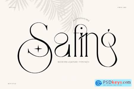 Safing Ligature Serif Typeface