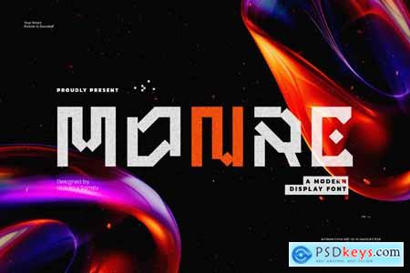 Monre - A Futuristic Display Typeface