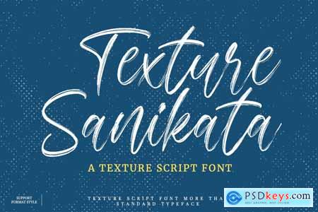 Sanikata - Texture Script Font