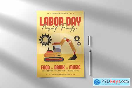 Labor Day Flyer Template EWNUN69