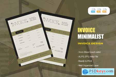 Beige Minimalist - Invoice