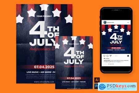 4th July v1 - Flyer, Poster, Instagram Post RB