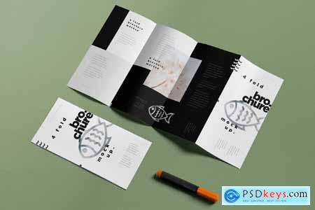 4 Fold Brochure Mockup