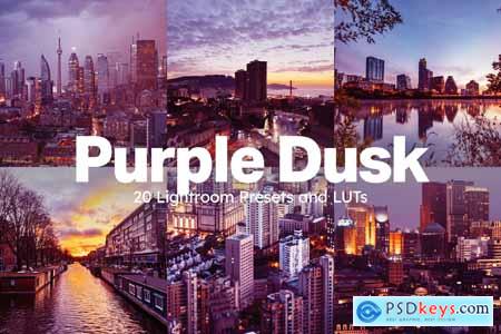 20 Purple Dusk Lightroom Presets and LUTs