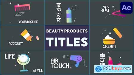 Beauty Products Titles for After Effects 53708968