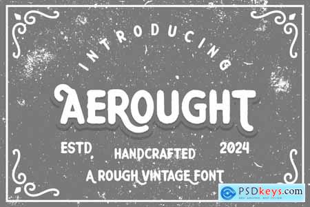 Aerought - Rough Vintage Font