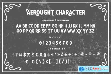 Aerought - Rough Vintage Font