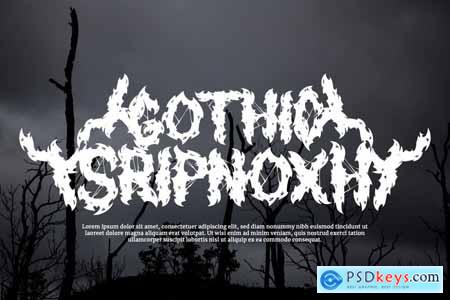 Sripnoxh - Gothic Metal Font