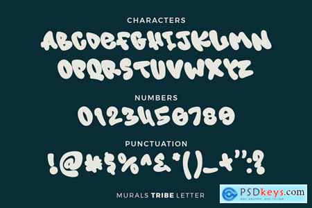 Murals Tribe Letter - 3d Layered Display Font