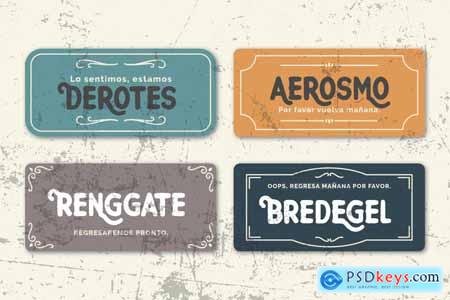 Aerought - Rough Vintage Font