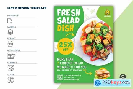 Salad Restaurant Flyer Template