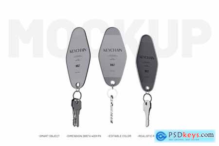 Keychain Mockup PSD For Branding