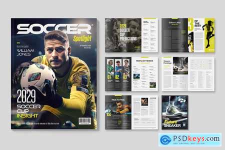 Soccer Sports Magazine Template