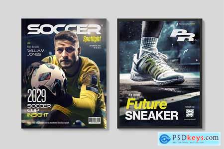 Soccer Sports Magazine Template