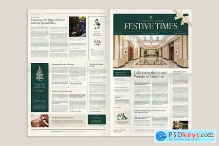 Christmas Newspaper Template SNNMFM8