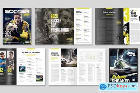 Soccer Sports Magazine Template