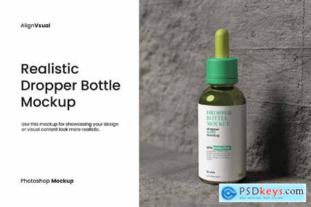 Realistic Dropper Bottle Mockup