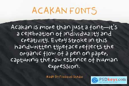 Acakan Handwritten Font