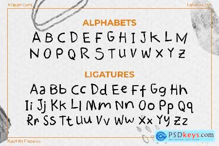 Acakan Handwritten Font