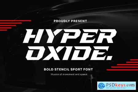 Hyper Oxide - Bold Stencil Sport Font