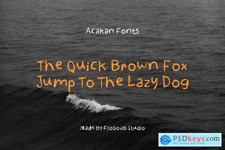 Acakan Handwritten Font