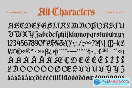 CS Arthemis  Blackletter Font