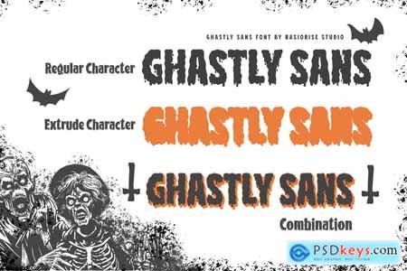 Ghastly Sans - Horror Sans Display Font