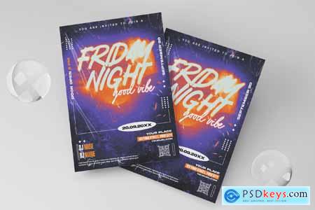 Friday Music Night Flyer Good Vibe