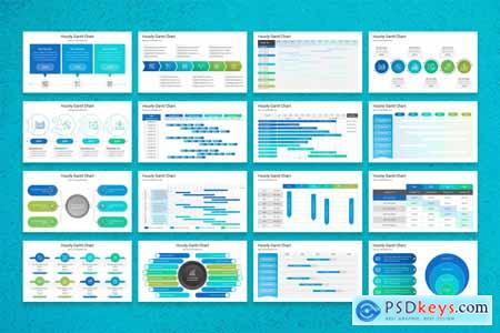 Hourly Gantt Chart PowerPoint Template