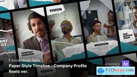 Social Media Reels - Paper Style Timeline - Company Profile 53895564