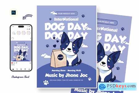 Nom Dog Day Flyer Template