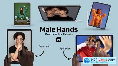 Tablet Male Hand Gestures for Premiere Pro 53945843