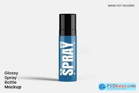 Glossy Spray Bottle Mockup