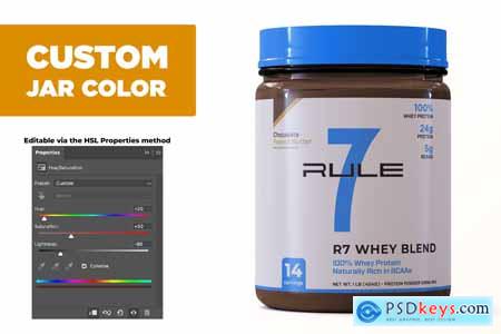 1 lb Whey Protein Jar Mockup vol. A2-Lite