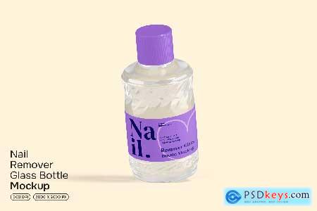 Nail Remover Glass Bottle Mockup