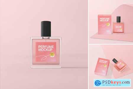 Pink Perfume Mockup