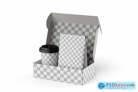 Coffee Cup Packaging Bag with Carton Box