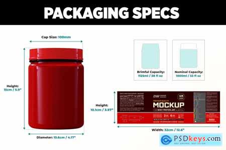 1 lb Whey Protein Jar Mockup vol. A2-Lite