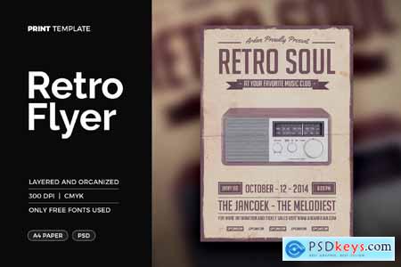 Retro Flyer Poster Template