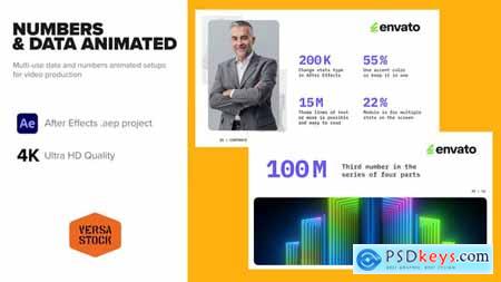 Numbers & Data Statistics Animated 53939204