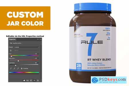 2 lbs Whey Protein Jar Mockup vol. A2-Lite