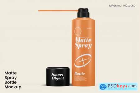 Matte Spray Bottle Mockup