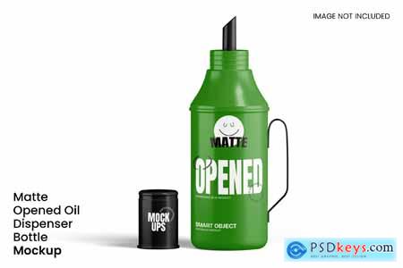 Matte Opened Oil Dispenser Bottle Mockup