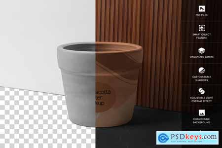 Terracotta Planter Mockup