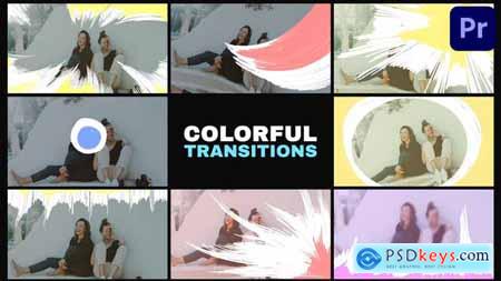 Stroke Colorful Transitions Premiere Pro MOGRT 53964610