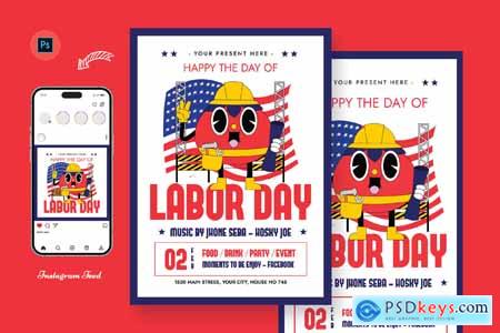 Distinct Labor Day Flyer Template